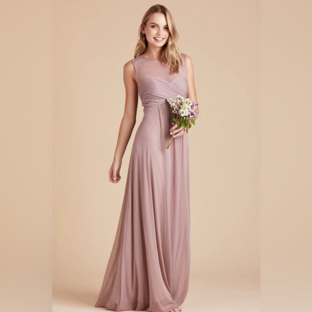 Birdy Grey Ryan Bridesmaid Dress in Mesh Mauve